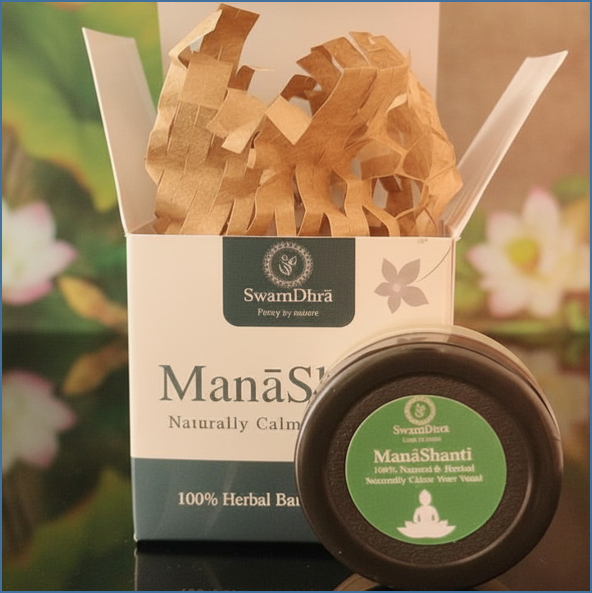ManaShanti Herbal Balm Travel Minis (Pack of 3) | 100% Natural Stress Relief & Better Sleep | 8g Each